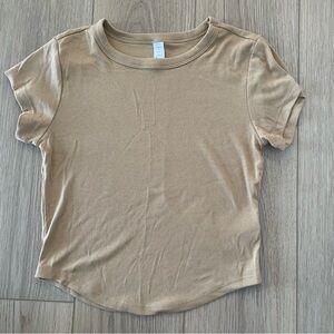 Old Navy Beige Ribbed Tee